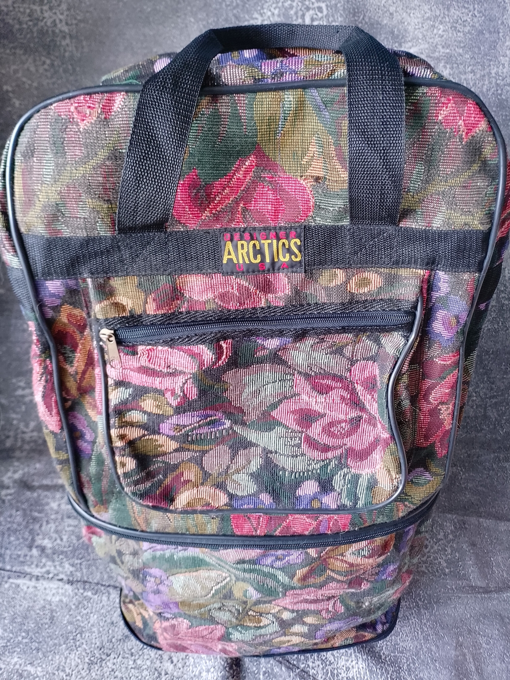 Vintage ARCTICS USA Floral Tote Travel Bag - Expandable - Picture 14 of 16
